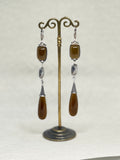 John Blair | Cognac Quartz silver earrings