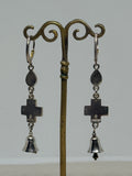 John Blair | Turquoise silver cross drop earrings