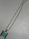 John Blair | Carved turquoise silver necklace