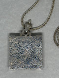 John Blair | Carved turquoise silver necklace