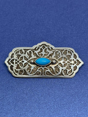 John Blair | Sterling silver brooch with turquoise