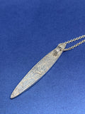 John Blair | Sandblasted black onyx silver necklace