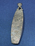 John Blair | Sandblasted black onyx silver pentant