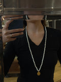 Satya | Aligned in Intention White Turquoise Chakra Mala