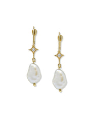 Anzie | Emilia Gothic Star Baroque Pearl Earrings