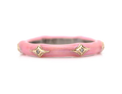 Armenta | Pink Mauve Enamel Crivelli Stack Band Ring