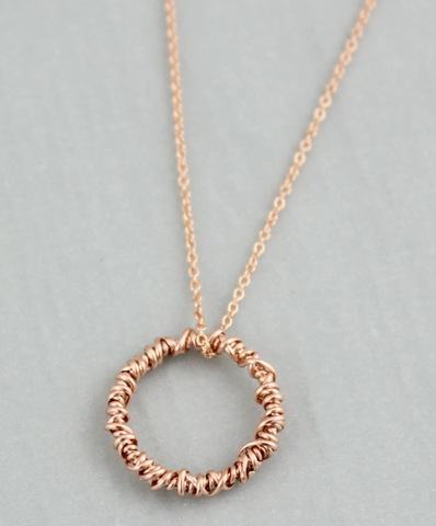 Dianne Rodger | Twist Circle Necklace - Rose Gold Fill