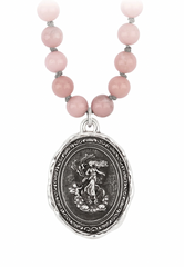 Pyrrha | Aphrodite Goddess Pink Opal Talisman Sautoir