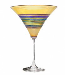 Romeo Glass | Gold Rainbowspun Martini Glass