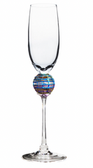 Romeo Glass | Iridescent Latitude Flute Glass