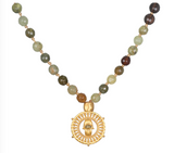 Satya | Inhabit Your Power Smokey Quartz Green Garnet Mala