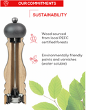 Peugeot | BBQ Manual All-Terrain Wooden Pepper Mill in graphite, 30cm