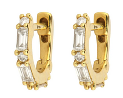 Jude Frances | Diana Hoop Huggie Earrings