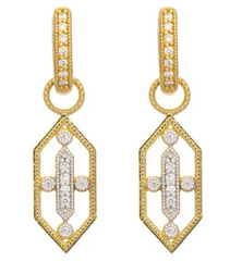 Jude Frances | Lisse Open Elongated Hexagon Earring Charms