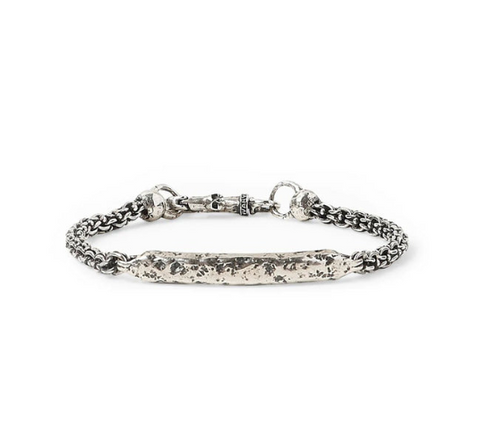 Gurhan | Distressed Silver ID Chain Bracelet