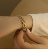 Leah Alexandra | Panther Bold Bracelet - Gold - 7"