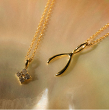 Leah Alexandra | Wishbone Necklace - Gold