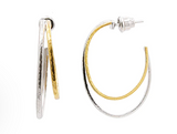Gurhan | Twist Gold and Silver Hoop Earrings