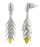 Gurhan | Willow Silver and Gold Charm Drop Earrings