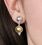 Gurhan | Amulet Sterling Silver and Gold Small Double Drop Earrings