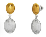Gurhan | Sterling Silver & 24K Gold Double Oval Lentil Drop Earrings