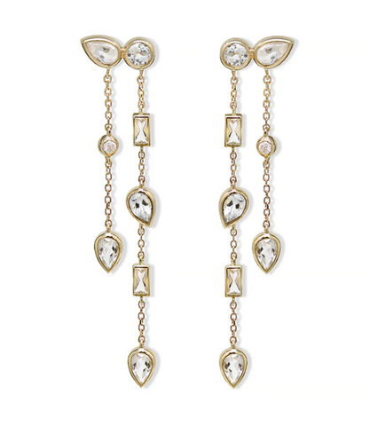 Anzie | Cleo Eliana Double Chain Chandelier Earrings