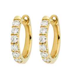 Jude Frances | Jude Diamond Pave Hoop Earrings