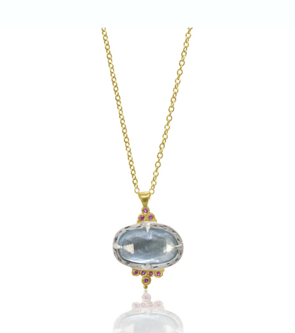 Adel Chefridi | Two Tone Aquamarine Pendent