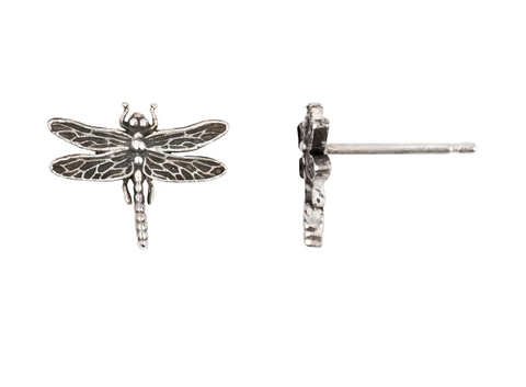Pyrrha | Dragonfly Sterling Silver Single Stud Earring