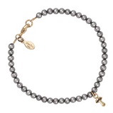 Pyrrha | "Mushroom" 14K Grey Freshwater Pearl Bracelet