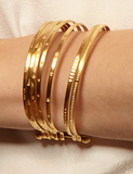 Satya | Small Gold Bangle Bracelet Cuff - Something Special
