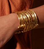 Satya | Small Gold Bangle Bracelet Cuff - Something Special