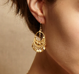 Satya | Gold Veils - Petal Chandelier Earrings