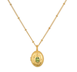 Satya | Lotus Birthstone Locket Necklace