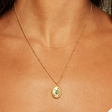 Satya | Lotus Birthstone Locket Necklace