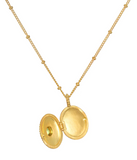 Satya | Lotus Birthstone Locket Necklace