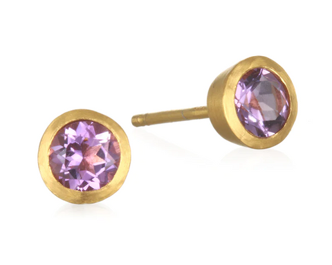 Satya | Sacred Awareness Amethyst Stud Earrings