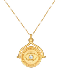 Satya | In Safekeeping Gold Hamsa & Eye Spinning Necklace