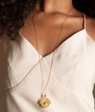 Satya | In Safekeeping Gold Hamsa & Eye Spinning Necklace