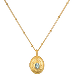 Satya | Lotus Birthstone Locket Necklace