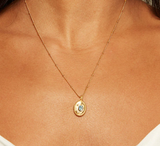 Satya | Lotus Birthstone Locket Necklace