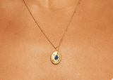 Satya | Lotus Birthstone Locket Necklace