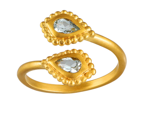Satya | Commune with Love Blue Topaz Adjustable Ring
