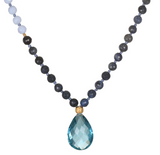Satya | Wise Spirit Sky Blue Topaz Gemstone Drop Mala