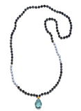 Satya | Wise Spirit Sky Blue Topaz Gemstone Drop Mala