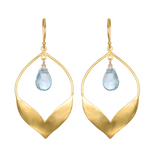 Satya | Transformed by Compassion Lotus Blue Topaz Earrings