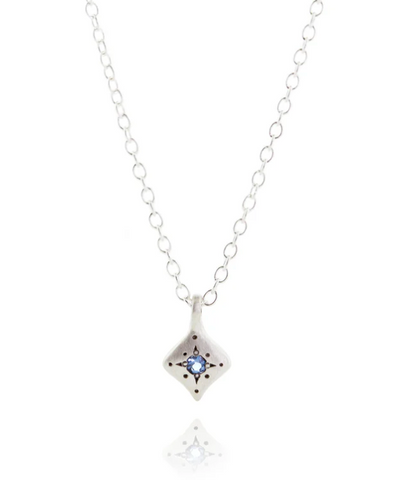 Adel Chefridi | Silver Night Charm Necklace - Aquamarine