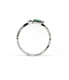 Anzie | Cleo Baguette Silver Stackable Ring