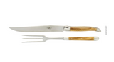 Forge de Laguiole | Olivewood Carving Set - Satin Finish