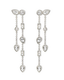 Anzie | Cleo Eliana Double Chain Chandelier Earrings Silver